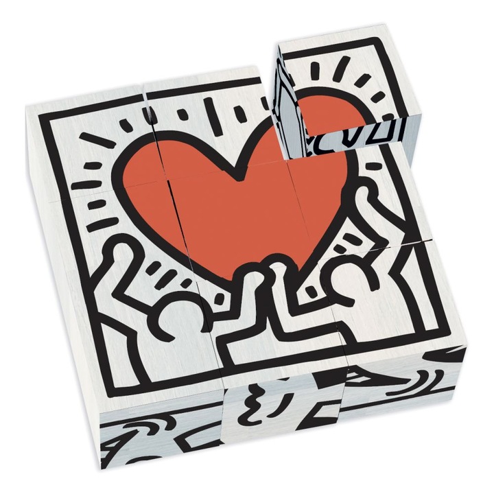 Кубчета Keith Haring Vilac, Wood, Multicolor, 9 бр