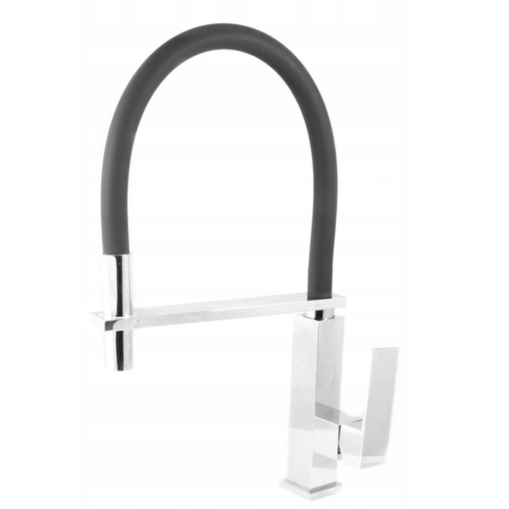 Смесител за кухненска мивка, С гъвкав накрайник, Гранит