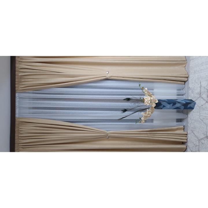 Puha bézs drapéria 2 db x 100 x 260