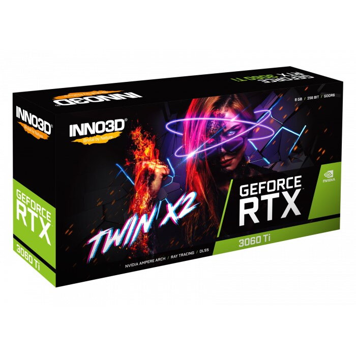 NVIDIA GeForce RTX 3060 Ti TWIN X2 LHR 8GB, GDDR6, 256bit