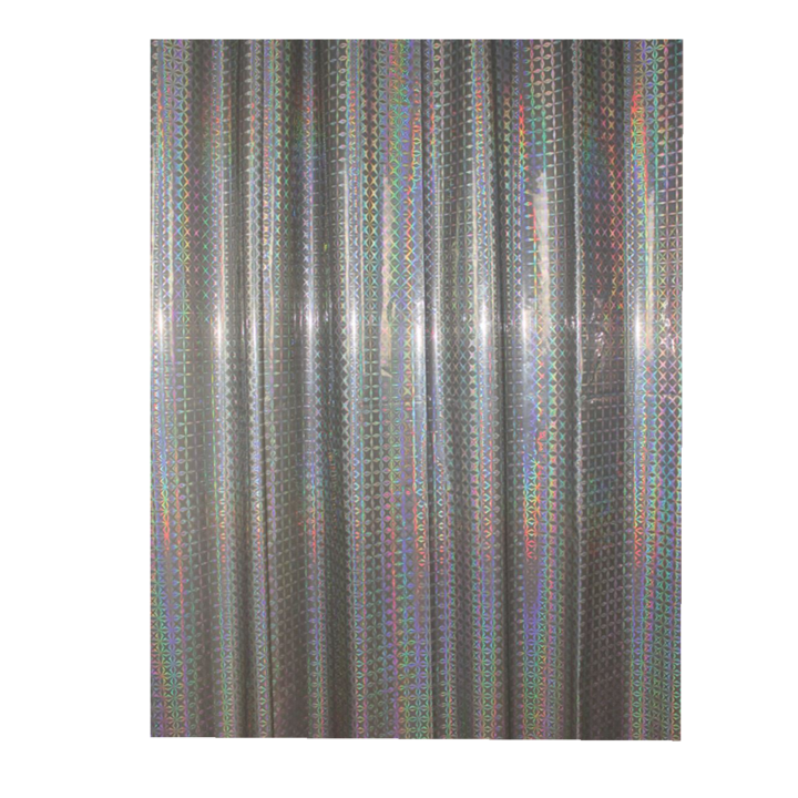 Perdea dus, gri cu design holografic, PEVA, 180x180cm
