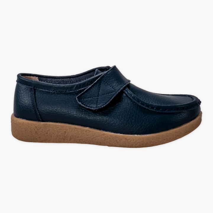 Pantofi casual chloly navy piele naturala, Bleumarin