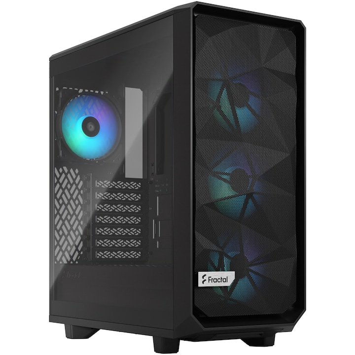 Компютърна кутия Fractal Design Meshify 2 Compact RGB, Черен, Middle Tower