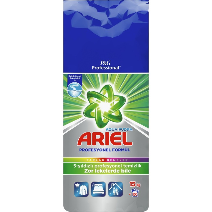 Detergent automat Ariel Professional Fresh 100 spalari, 15Kg