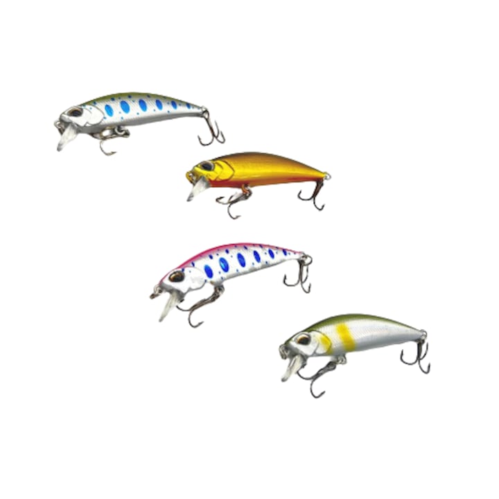 Set 4 voblere pescuit 5g, 50 mm