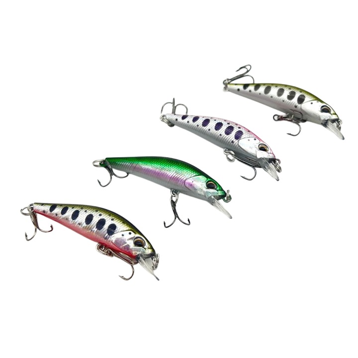 Set 4 voblere pescuit 4g, 50 mm