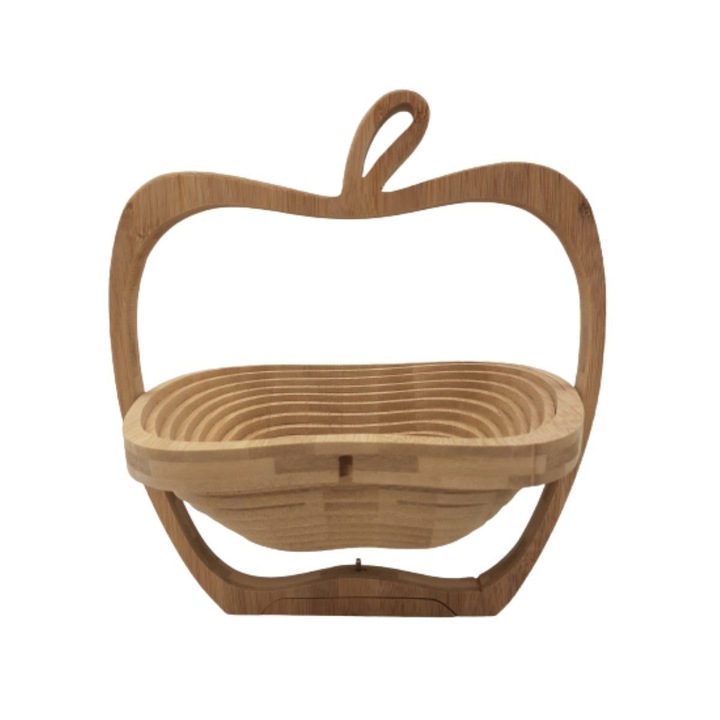 Cos de fructe, lemn natural