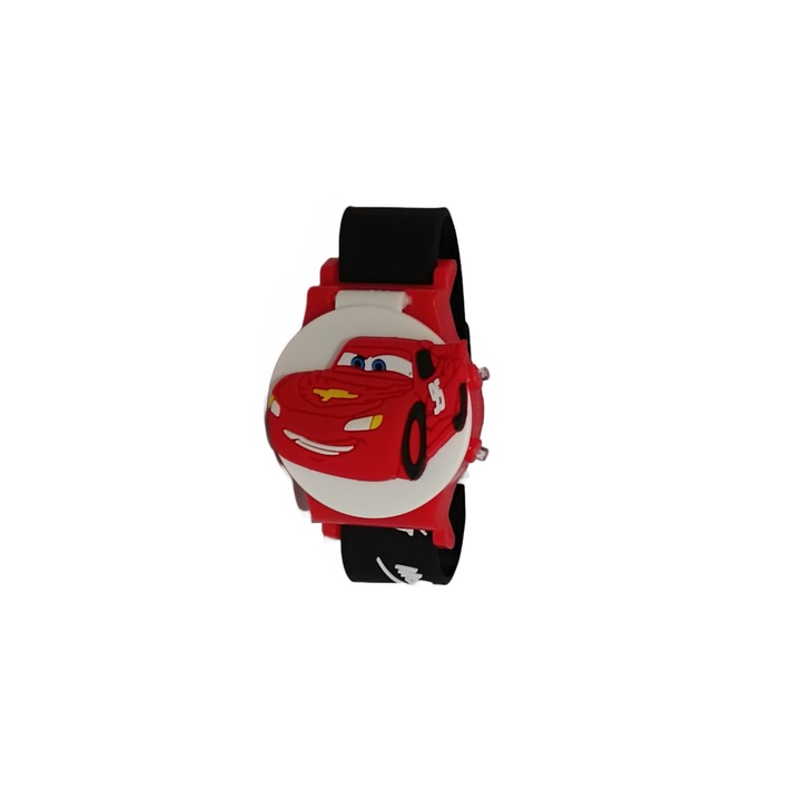 Дигитален часовник Mcqueen, 3D модел, Пластмаса/Гума, 22 x 3,8 cm, Многоцветен