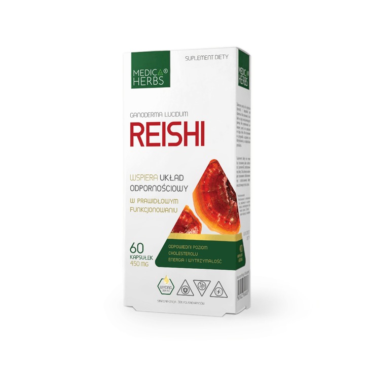 Reishi, Medica Herbs, Sustinerea Immunitatii, 60 capsule