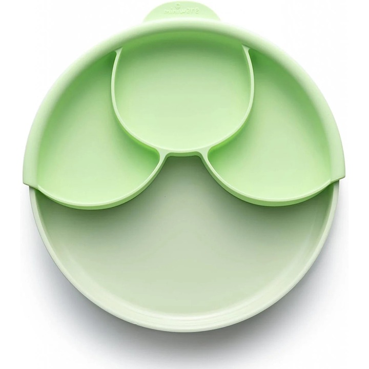 Set diversificare hrana bebelusi Healthy Meal, 100% din materiale naturale biodegradabile, 3 piese, Miniware, Verde