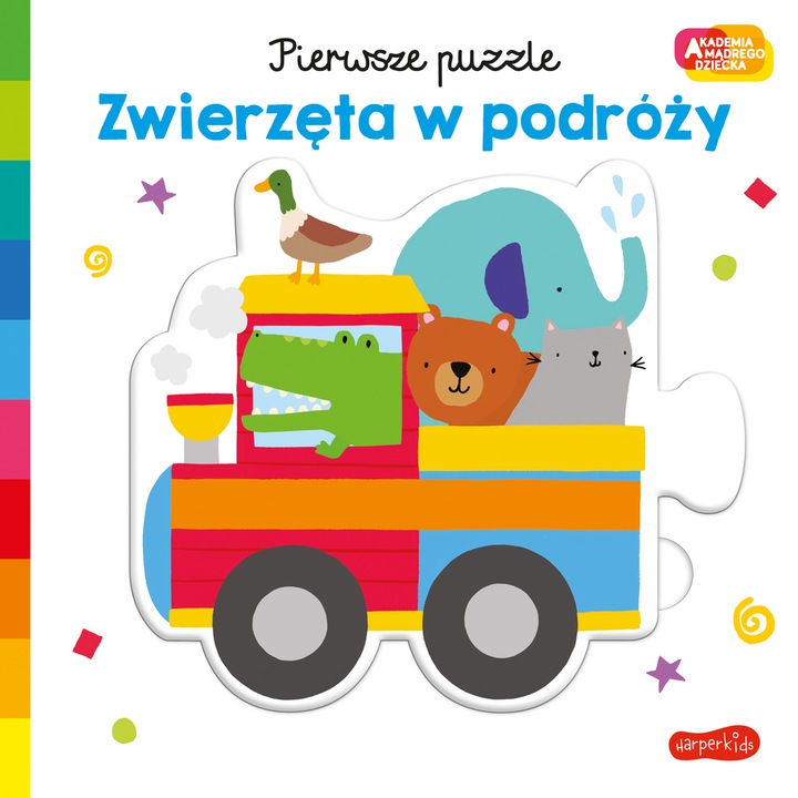Пъзел Животни в движение, Harperkids, 95 части