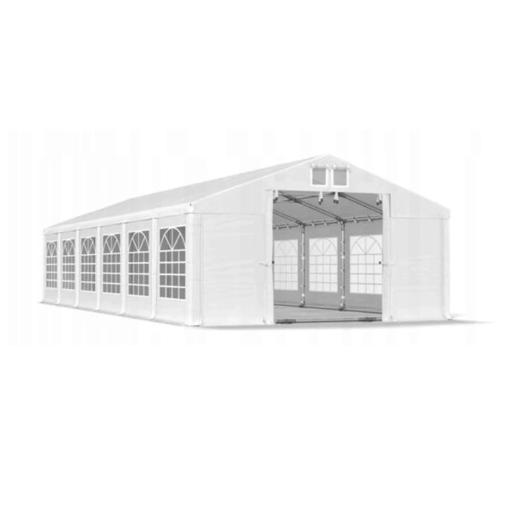 Cort industrial tip hala, magazie depozitare 6 x 12 m, alb