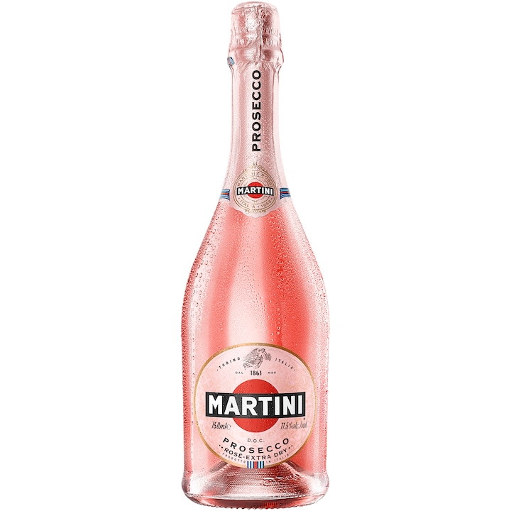 Vin Spumant Martini, Rose, Extra Sec, 0.75l