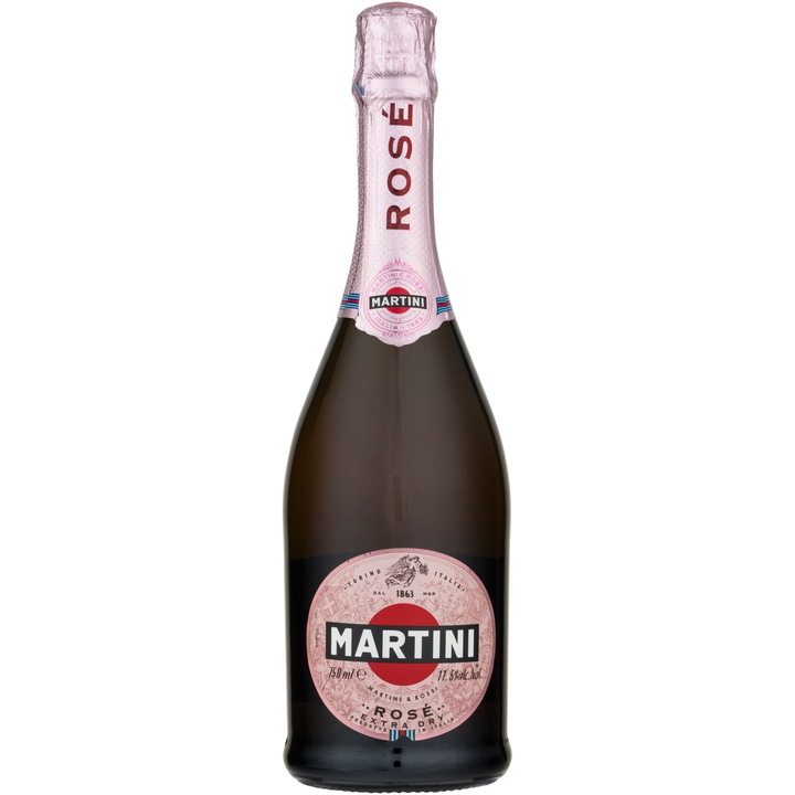 Vin Spumant Rose Martini, Demisec, 0.75l