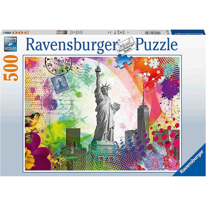 Ravensburger puzzle - New York-i képeslap, 500 darab