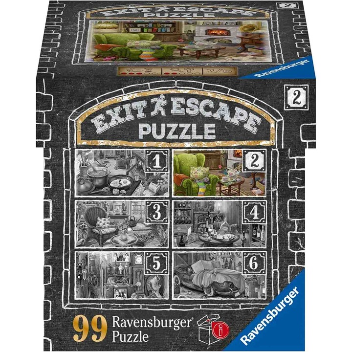 Puzzle Ravensburger Exit - Sufragerie, 99 piese