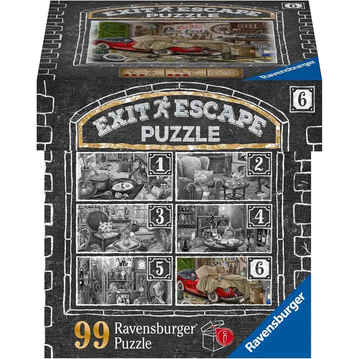Puzzle Ravensburger Exit - Garaj, 99 piese