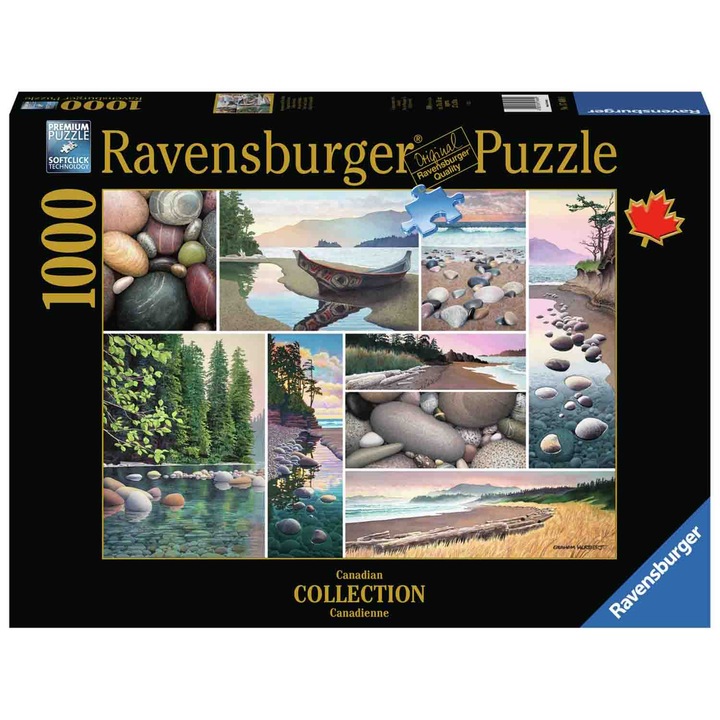 Ravensburger Puzzle - Collage West Coast, Kanada, 1000 darab