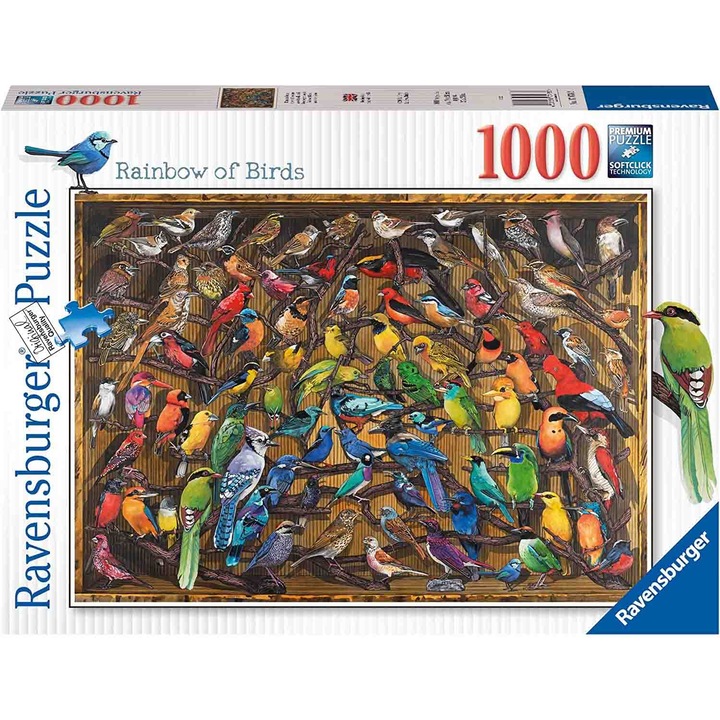 Ravensburger puzzle - Madarak szivárványa, 1000 darab