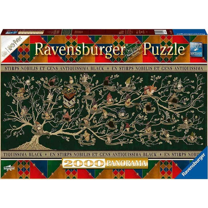 Пъзел Ravensburger - Хари Потър, Родословното дърво, 2000 части