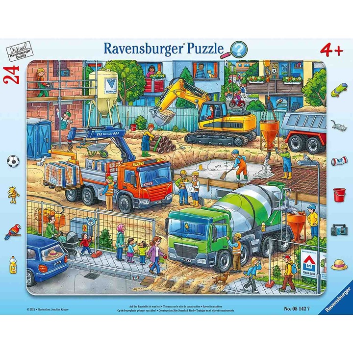 Puzzle Ravensburger - Santier de constructii, 24 piese