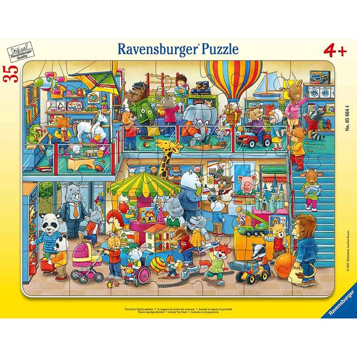 Puzzle Ravensburger - Magazinul cu jucarii al animalelor, 35 piese