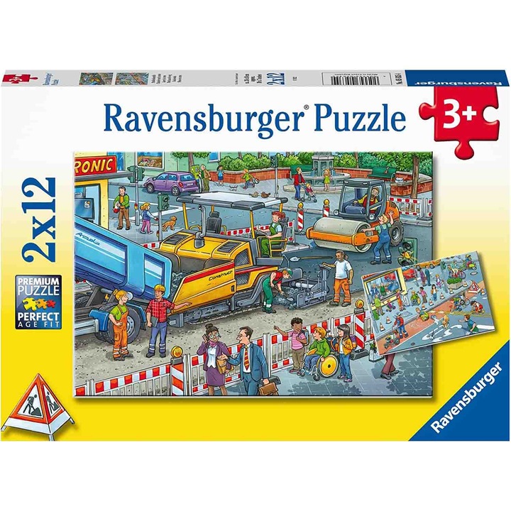 Ravensburger puzzle - Utcaépítés, 2x12 darab
