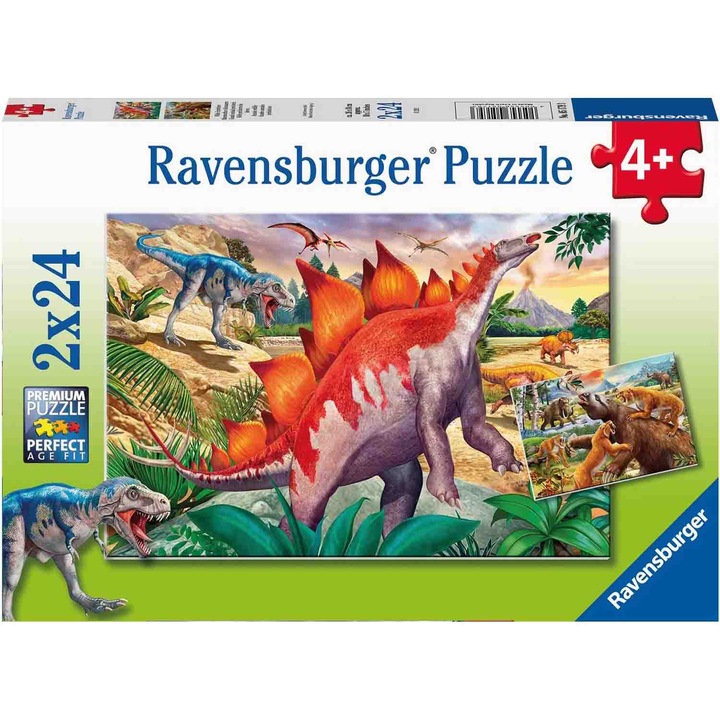 Puzzle Ravensburger - Animale in salbaticie, 2x24 piese