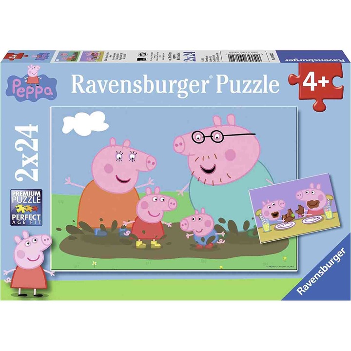 Пъзел Ravensburger - Peppa Pig, 2x24 части