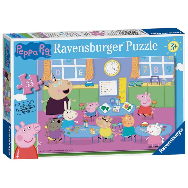 Puzzle Ravensburger - Peppa Pig, La scoala, 35 piese