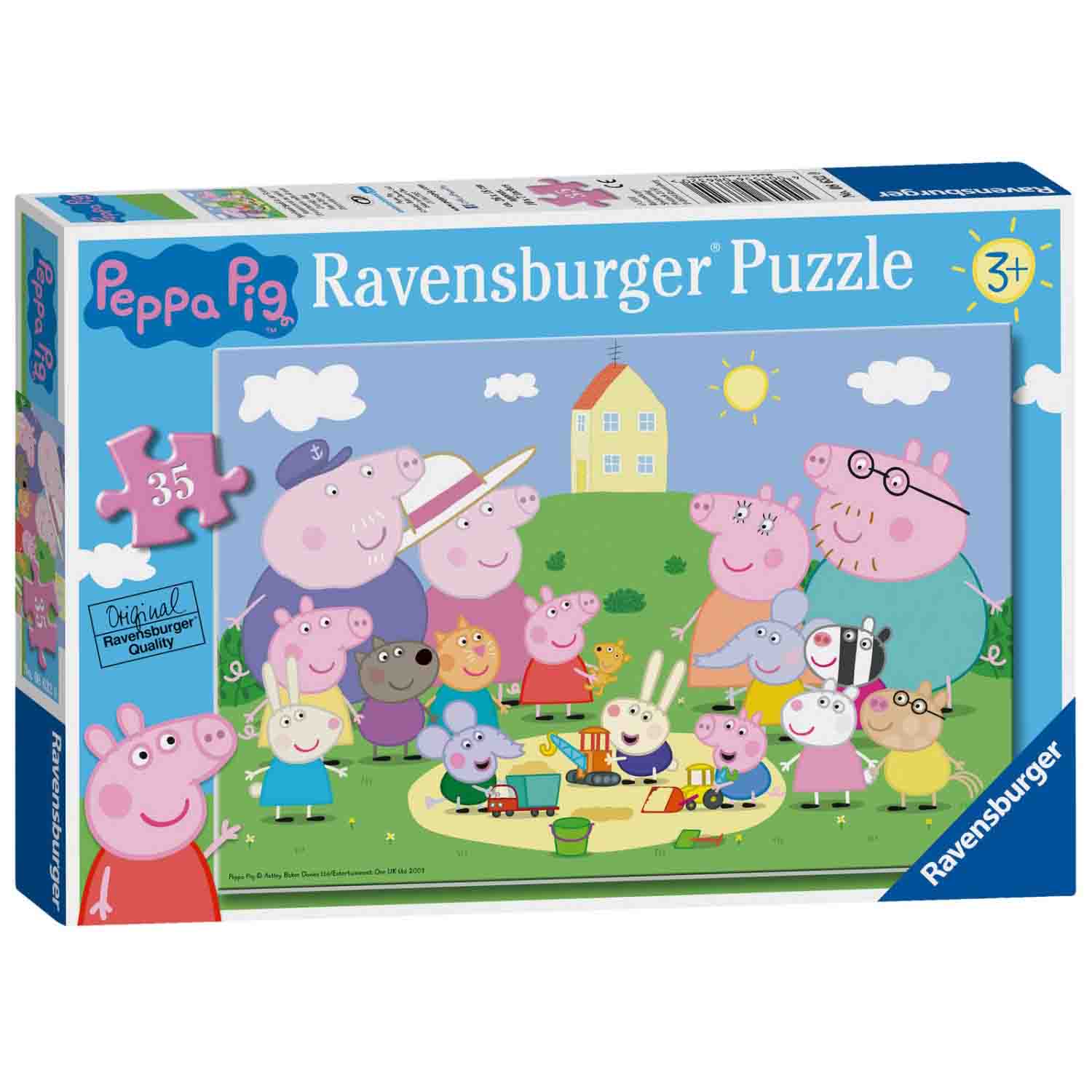 Puzzle Ravensburger - Peppa Pig, Joaca in nisip, 35 piese