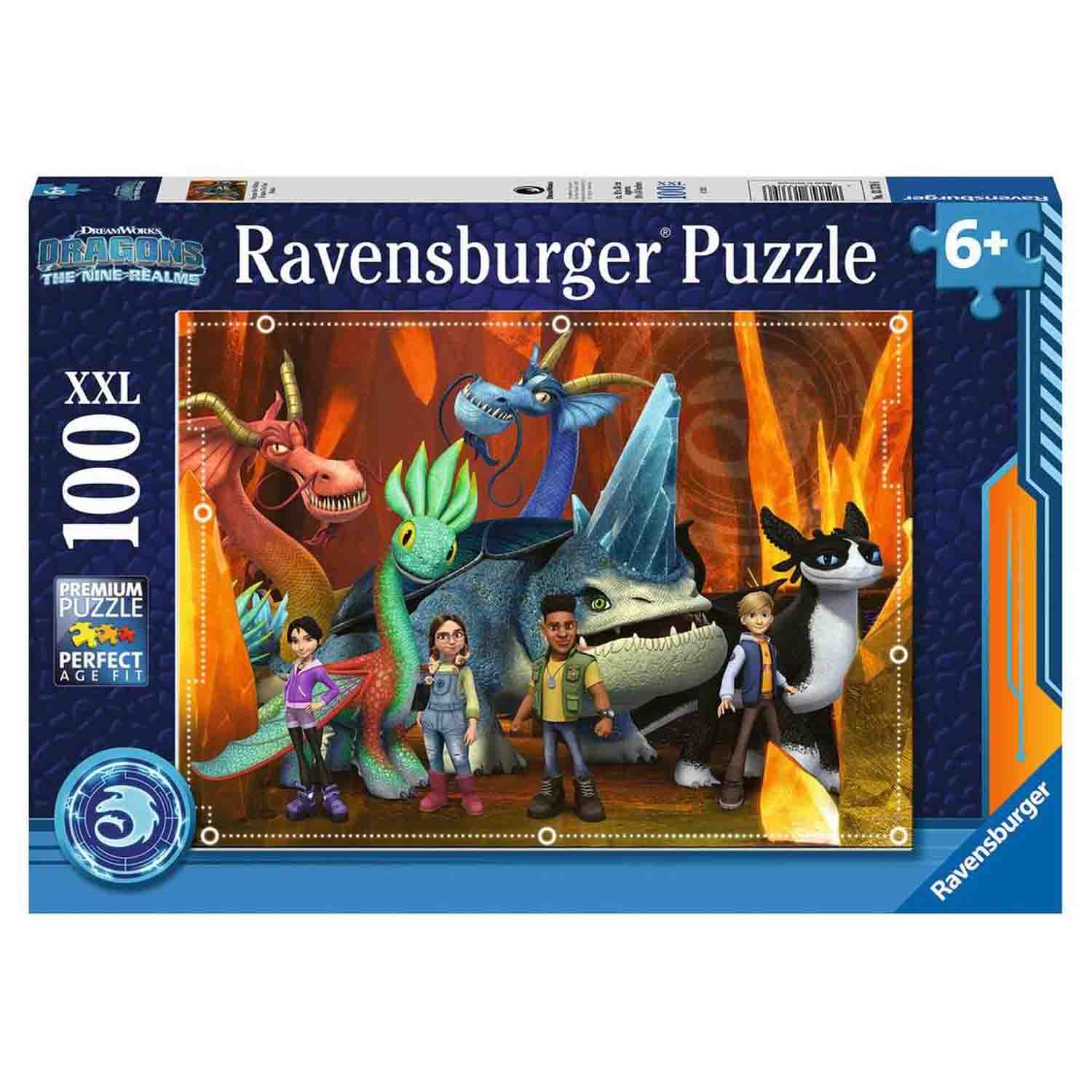 Puzzle Ravensburger - Dragonii, 100 piese