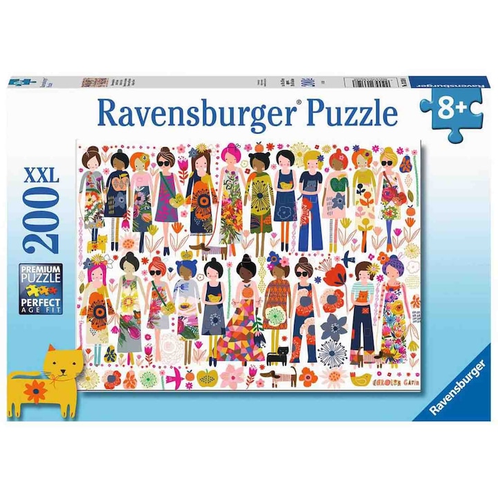 Ravensburger puzzle - Virágok és barátok, 200 darab