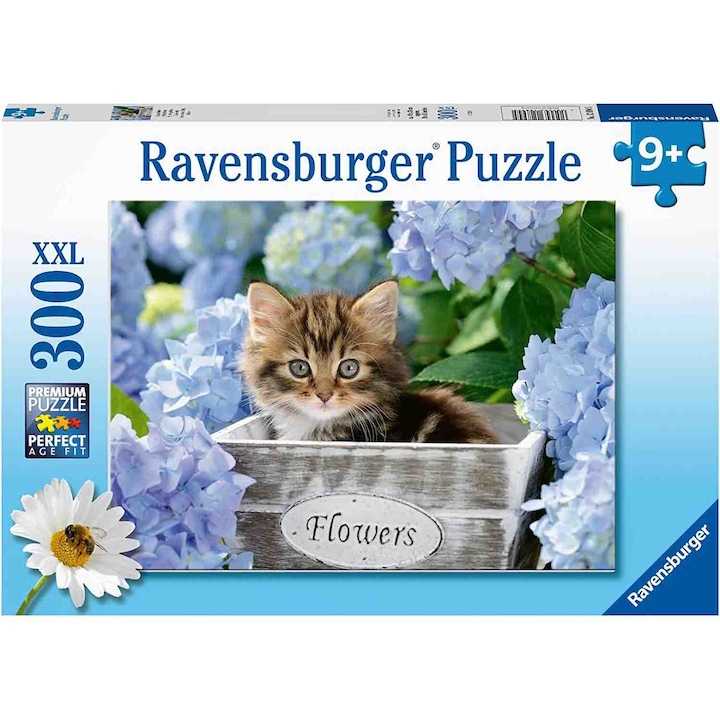 Rejtvény Ravensburger - Kis cica virágok között, 300 db