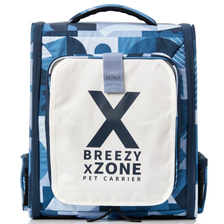 Раница за транспортиране на котки Petkit Breezy X Zone, Сгъваема, Син