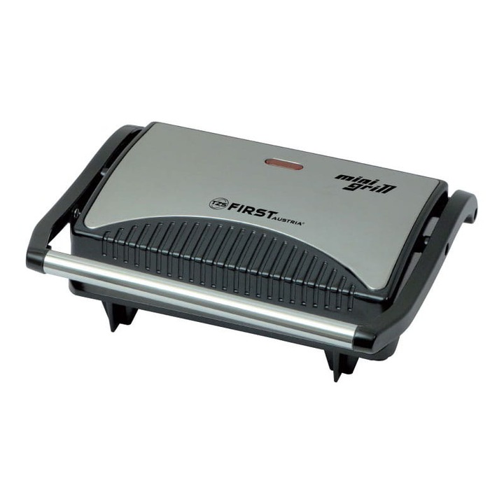 Gratar electric First Austria, Inox, 700W, Argintiu/Negru