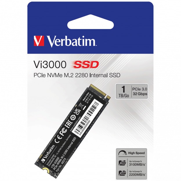 Solid State Drive (SSD) Verbatim Vi3000, 1TB, PCIe Gen.3 NVMe, M.2