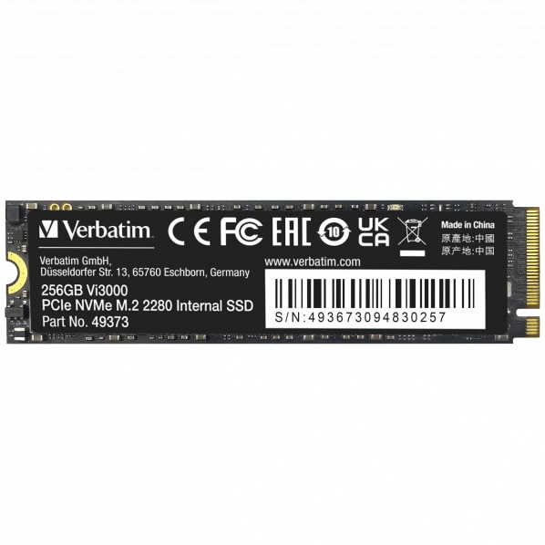 Solid State Drive (SSD) Verbatim Vi3000, 256GB, PCIe Gen.3 NVMe, M.2