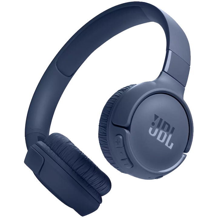 Аудио слушалки On-ear JBL Tune 520BT, Wireless, JBL Pure Bass Sound, Bluetooth 5.3, Multi-point connection, Voice Assistant, Blue