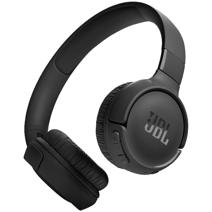 Аудио слушалки On-ear JBL Tune 520BT, Wireless, JBL Pure Bass Sound, Bluetooth 5.3, Multi-point connection, Voice Assistant, Black