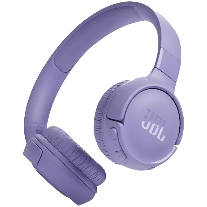 Аудио слушалки On-ear JBL Tune 520BT, Wireless, JBL Pure Bass Sound, Bluetooth 5.3, Multi-point connection, Voice Assistant, Purple