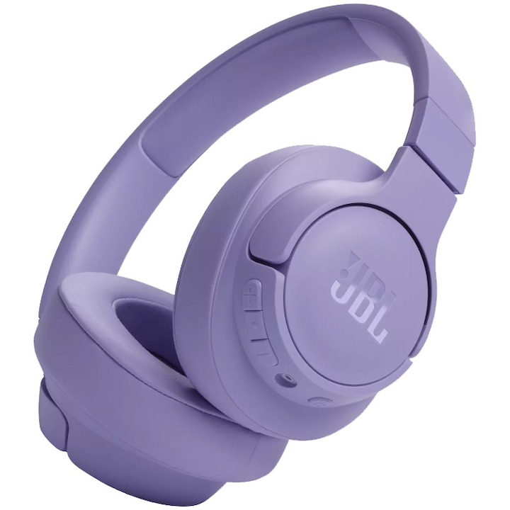 Casti audio wireless over-ear JBL Tune 720BT, JBL Pure Bass Sound, Bluetooth 5.3, Conexiune multi-point, Asistent vocal, Violet