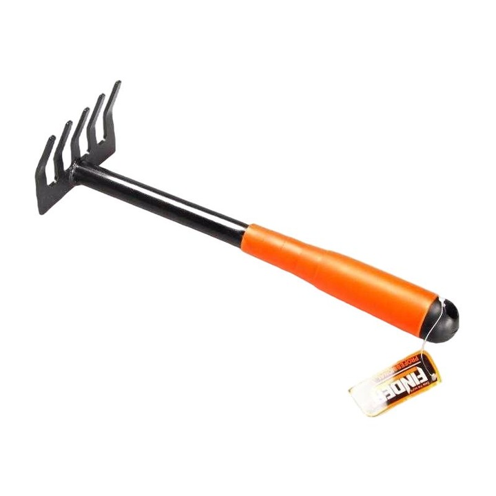 Mini grebla Finder, Otel, 5 dinti, Portocaliu/Negru