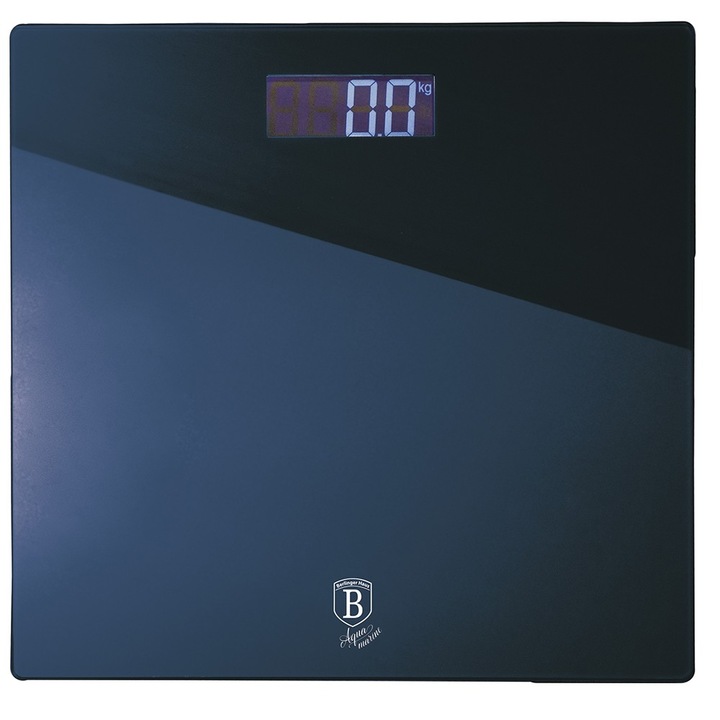 Персонален кантар Berlinger Haus BH/9091, цифров, 150 кг, автоматично изключване, син