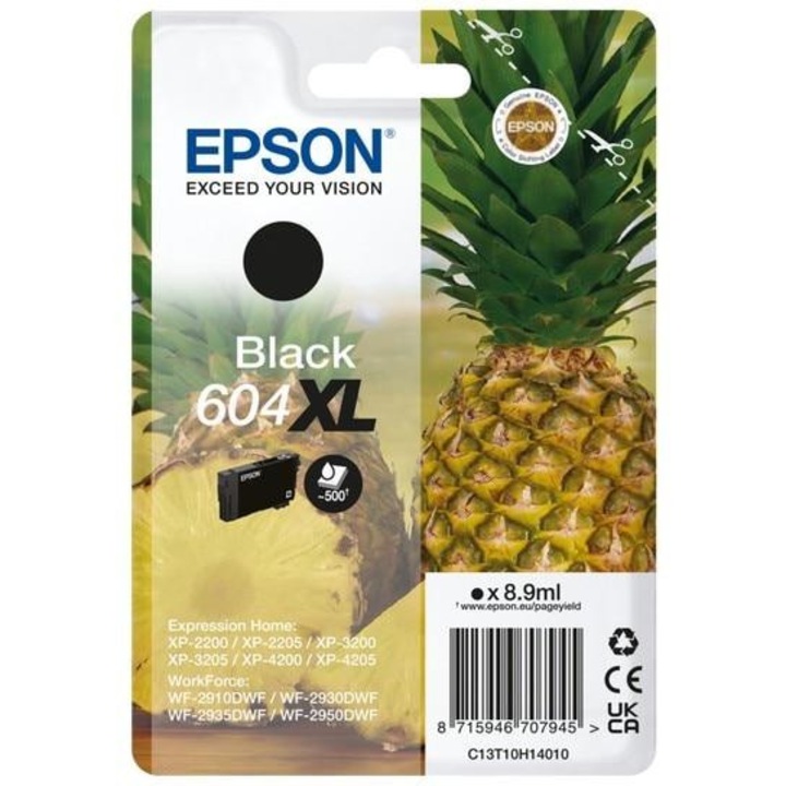 Castus cerneala, Epson, Pentru 604XL, Negru