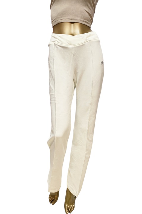 Дамски панталон Nike 234912-115-L 10-133/157, Дълъг, Права кройка, Бродирано лого, L, Бял