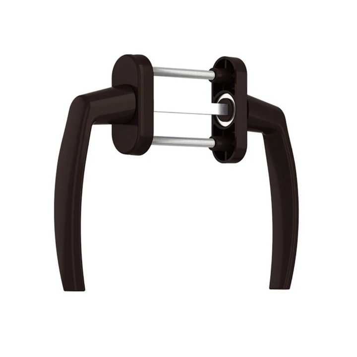 Maner dublu, Medos, model Victory, usa balcon, maro inchis