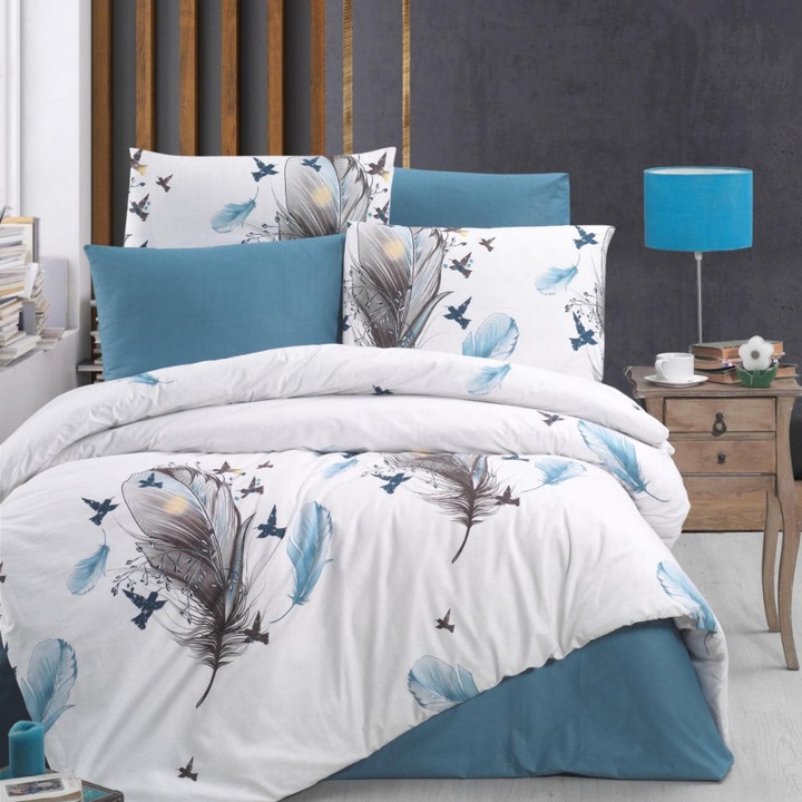 Единичен спален комплект Свежест, 100% памук Ранфорс, 3 части