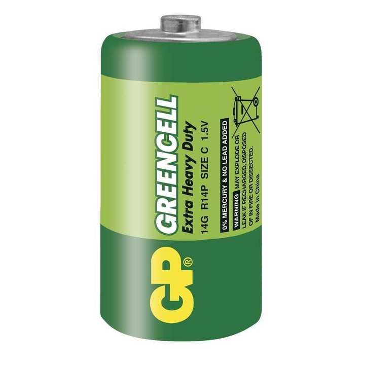 Baterie, GP Batteries, GP R14 C, 1.5V, Multicolor