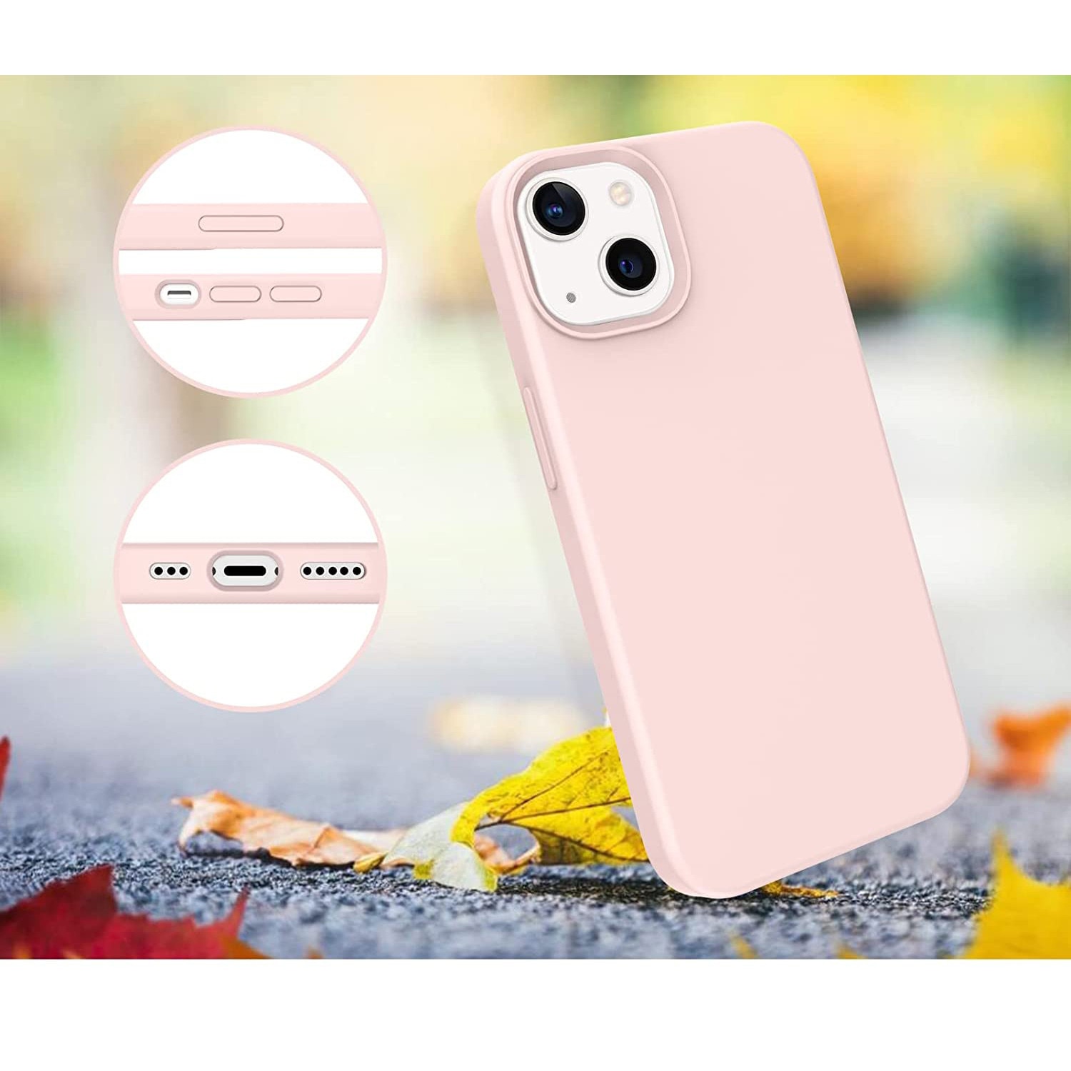 Husa Silicon pentru iPhone 15, Roz, Ultra Slim, Silicon, Calitate Premium, Interior din microfibra